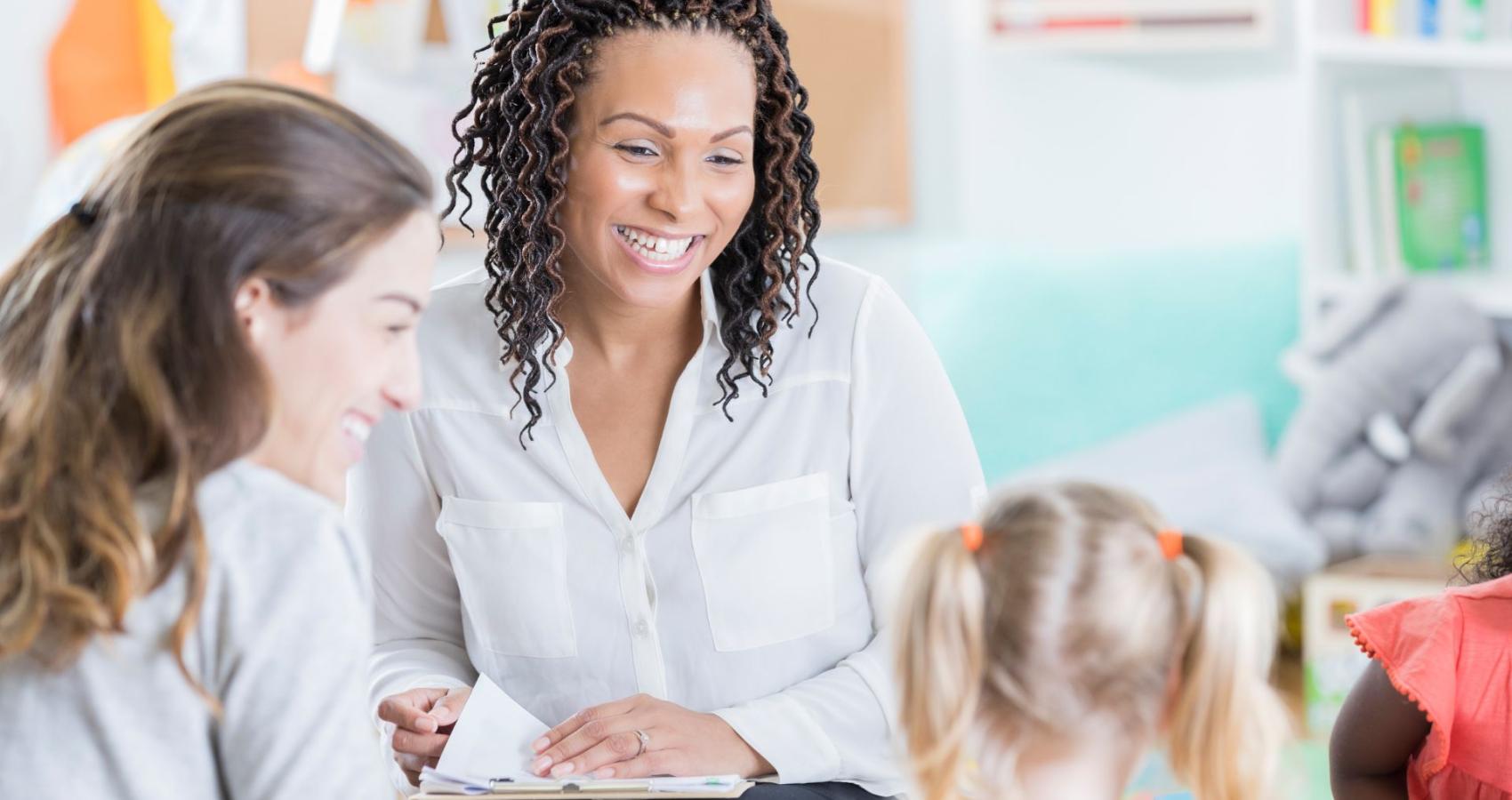 Educational psychologist working with a child