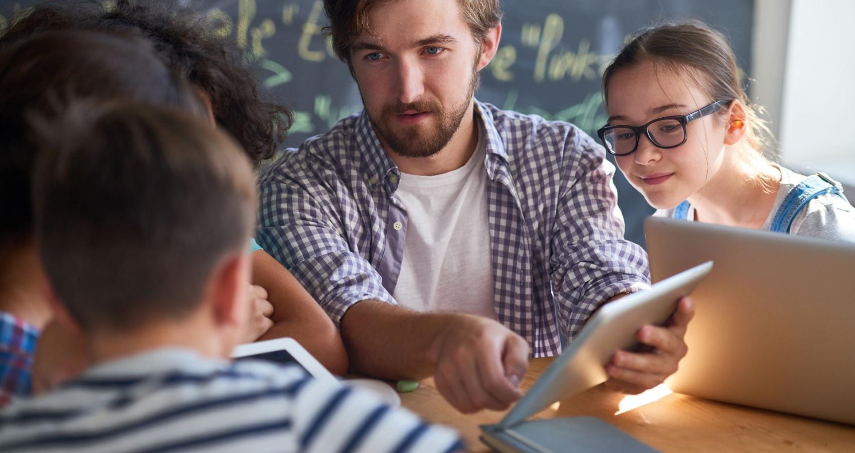 Educational psychologist working with a child