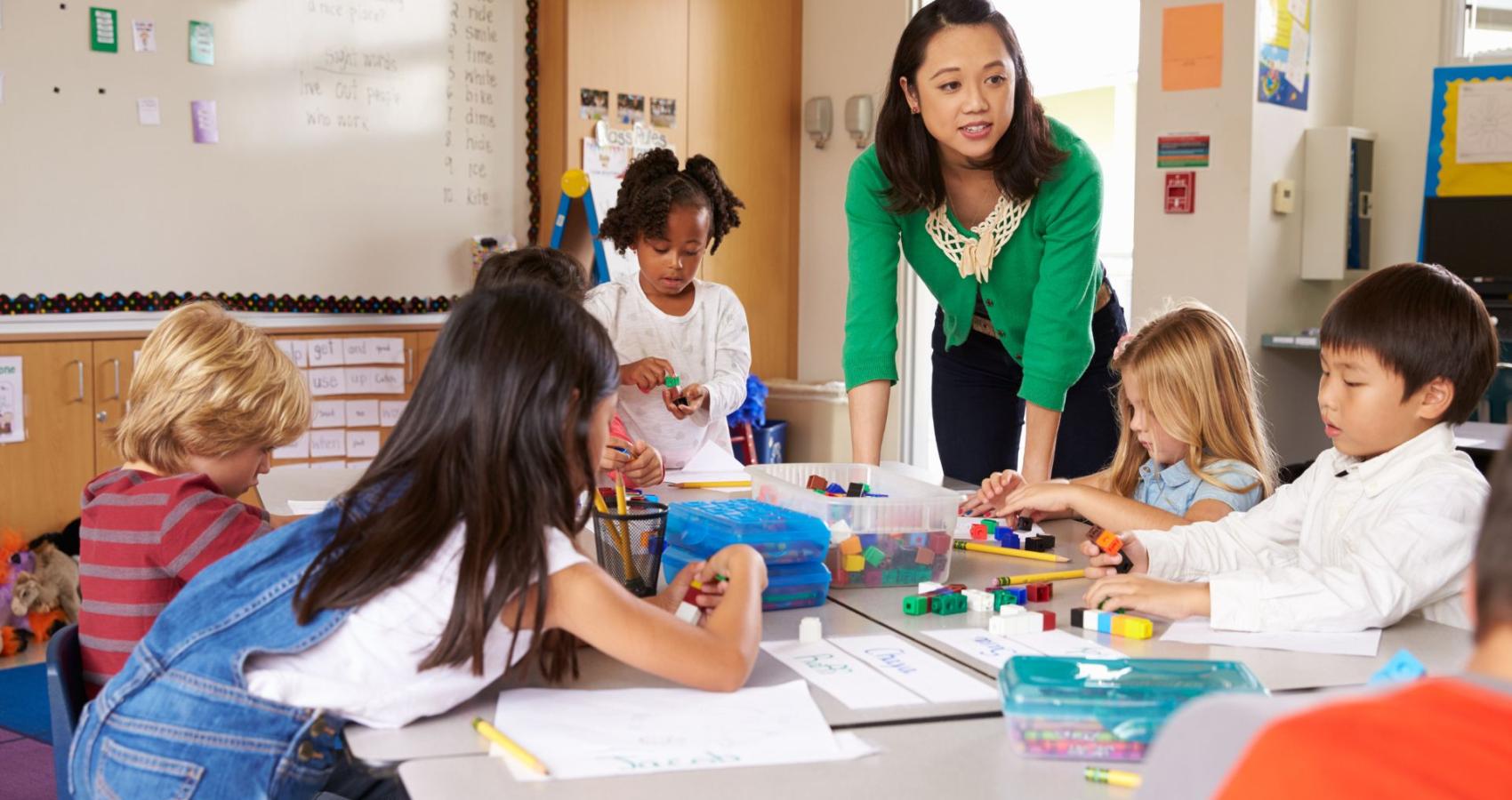 Educational psychologist working with a child