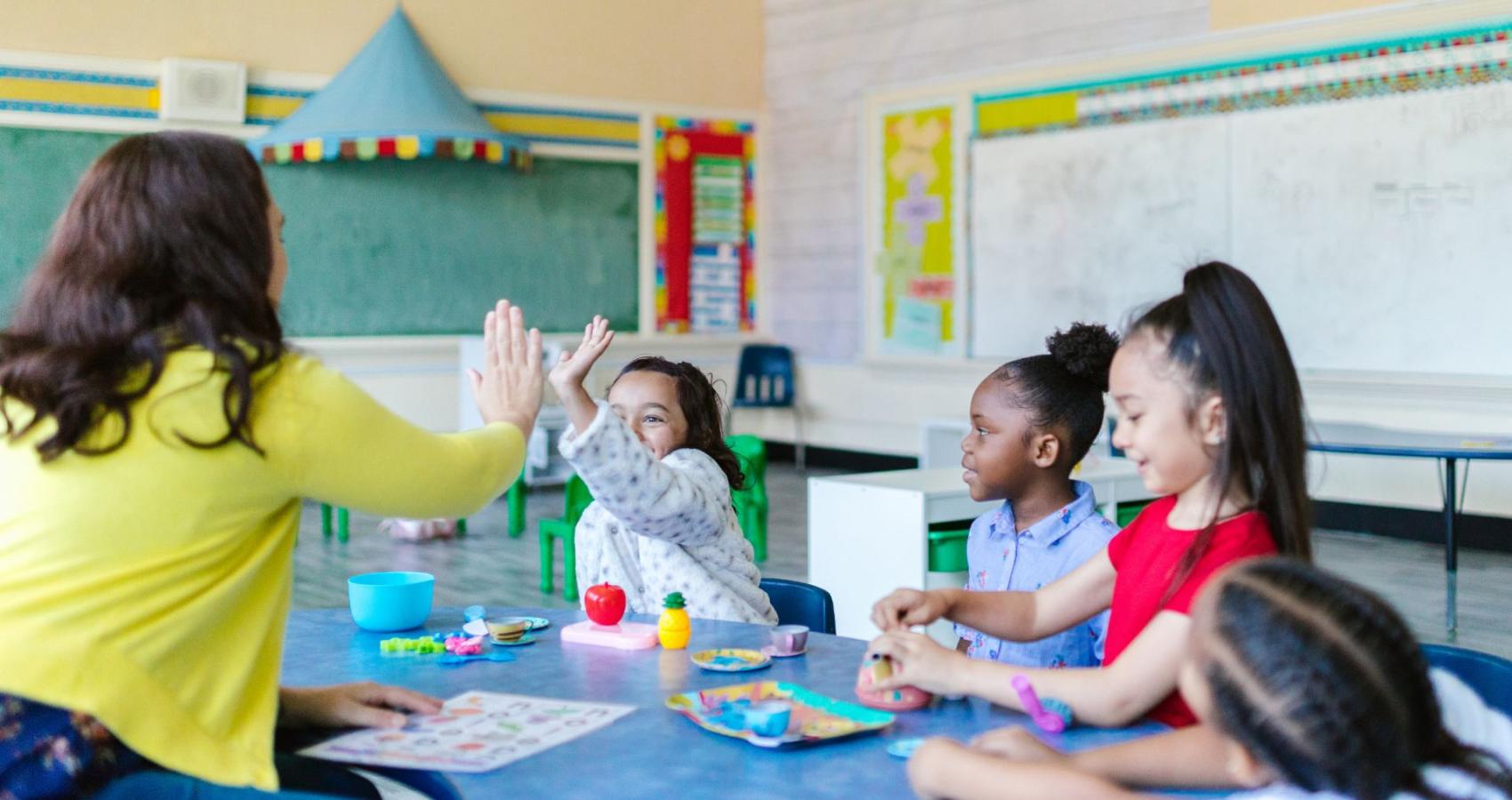 Educational psychologist working with a child