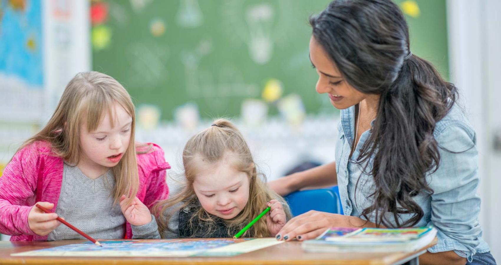 Educational psychologist working with a child