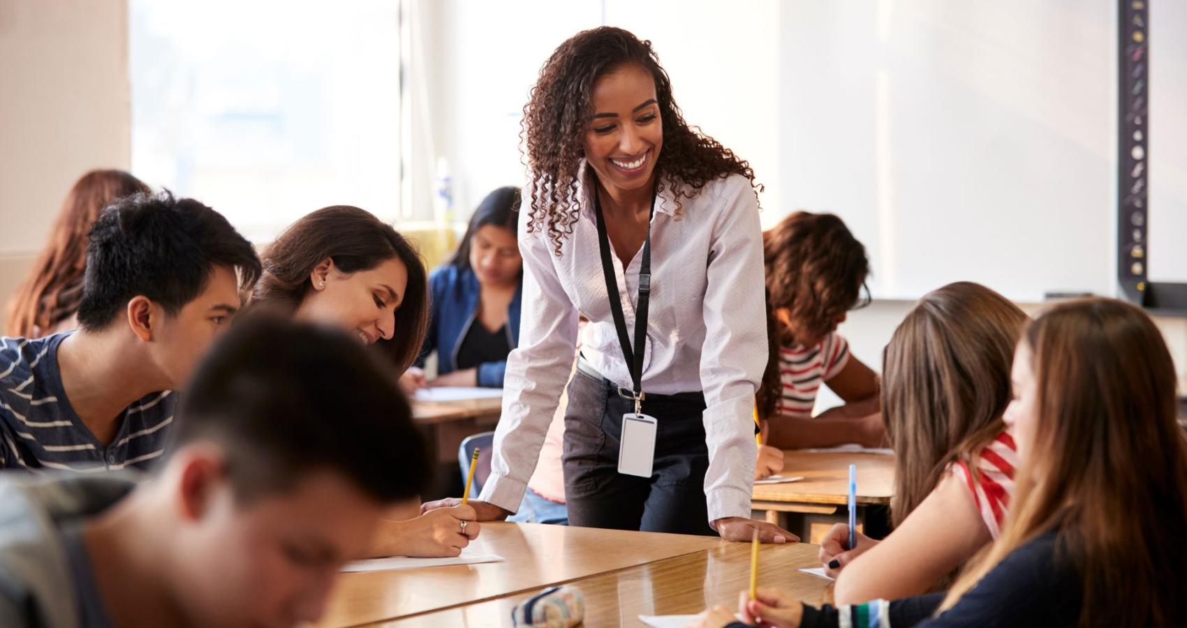 Educational psychologist working with a child