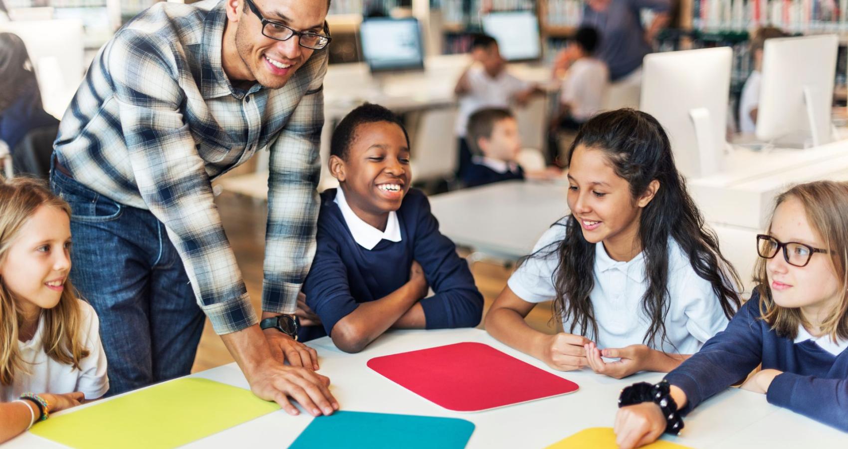 Educational psychologist working with a child