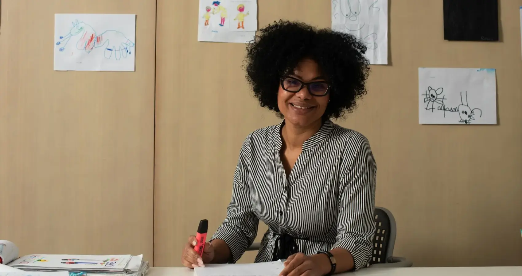 Educational psychologist working with a child