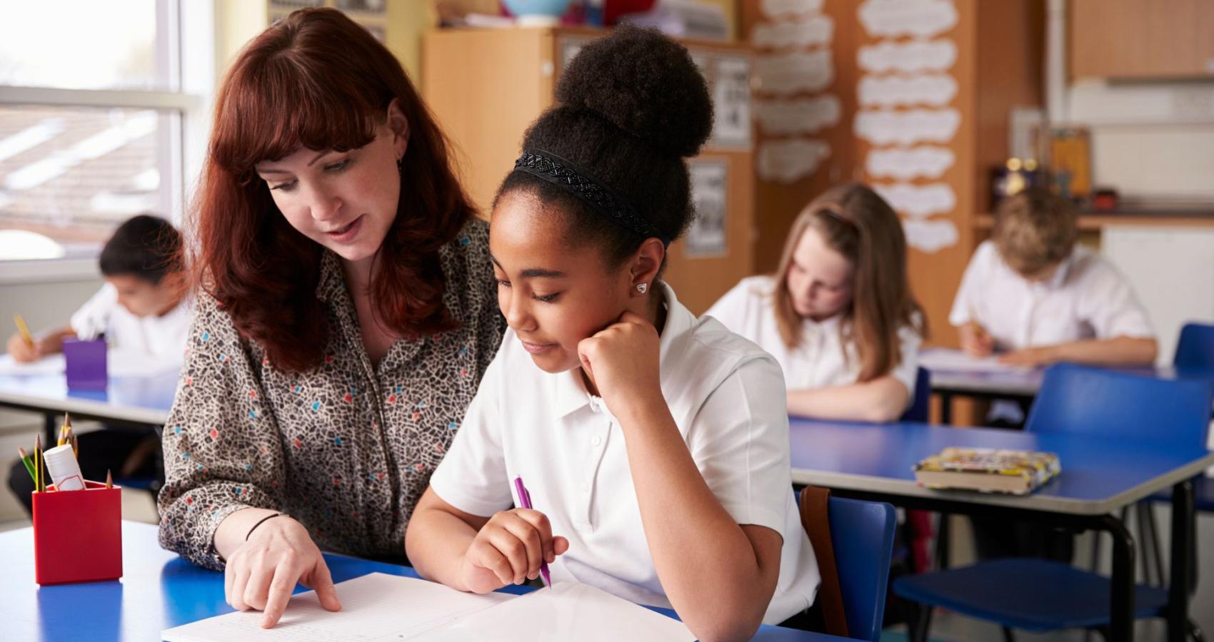Educational psychologist working with a child