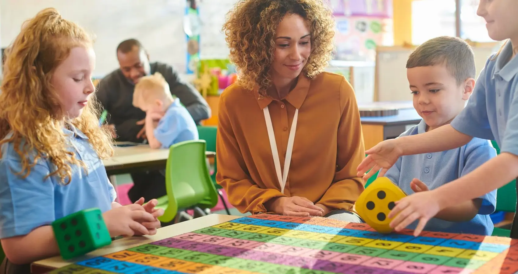 Educational psychologist working with a child