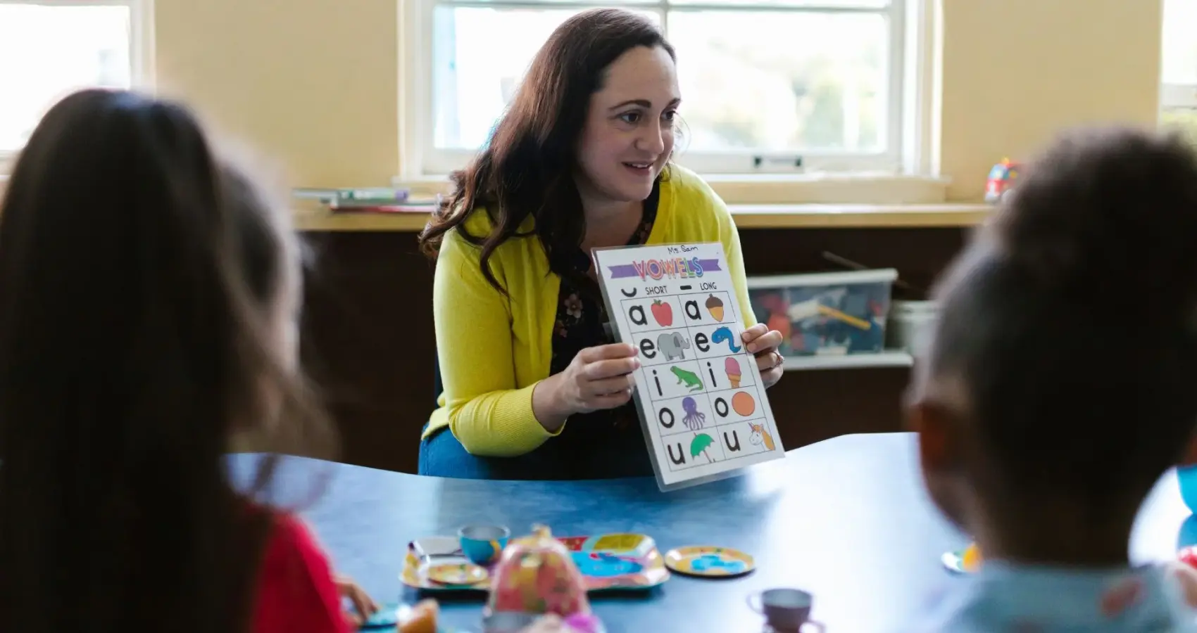 Educational psychologist working with a child