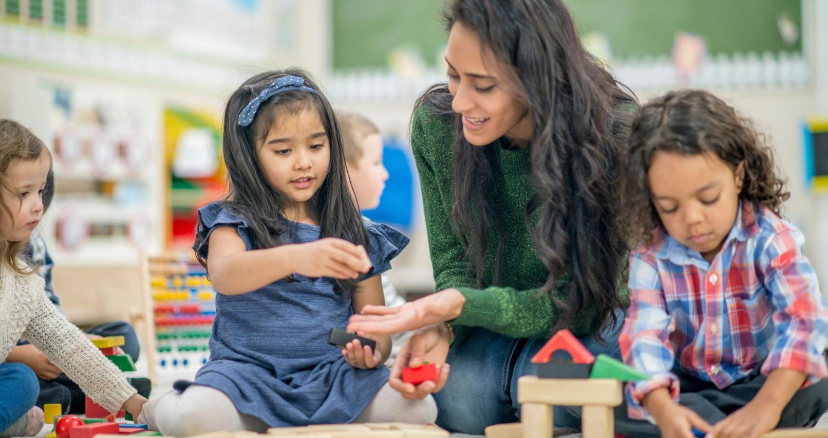 Educational psychologist working with a child