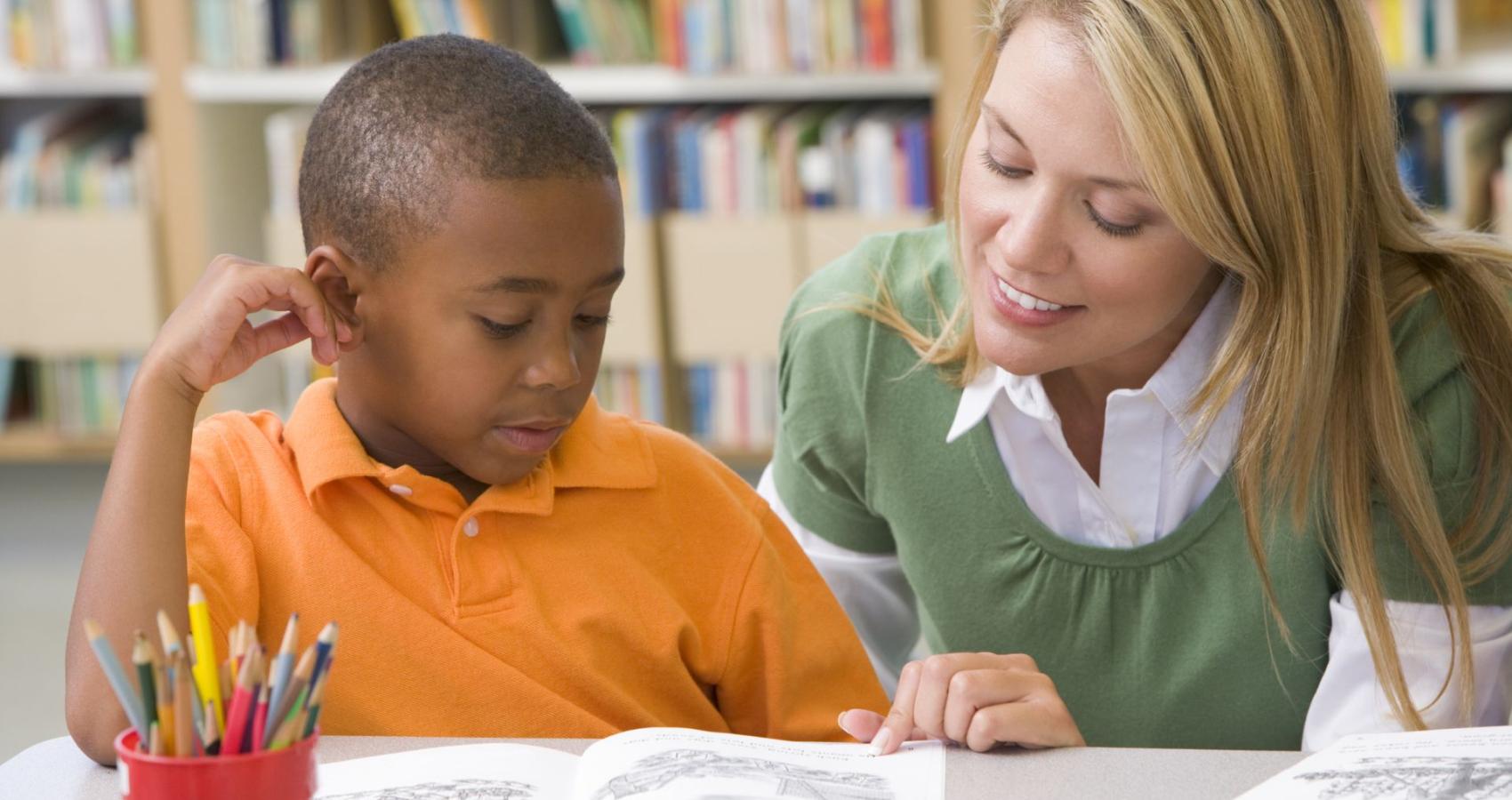 Educational psychologist working with a child