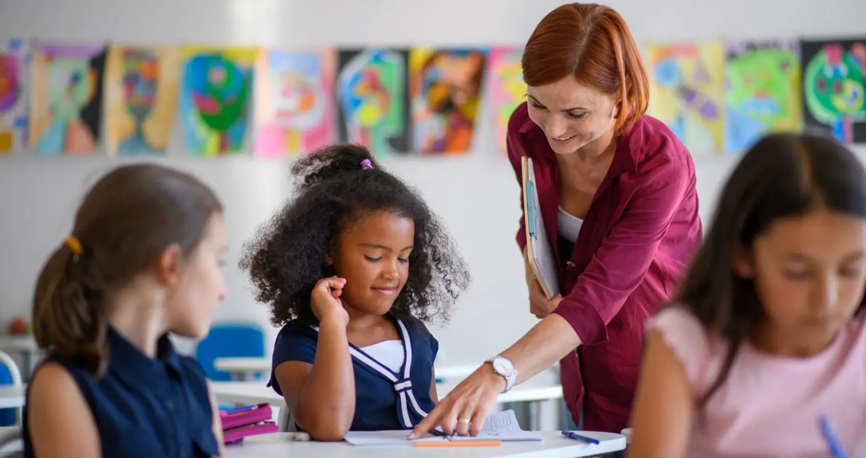 Educational psychologist working with a child