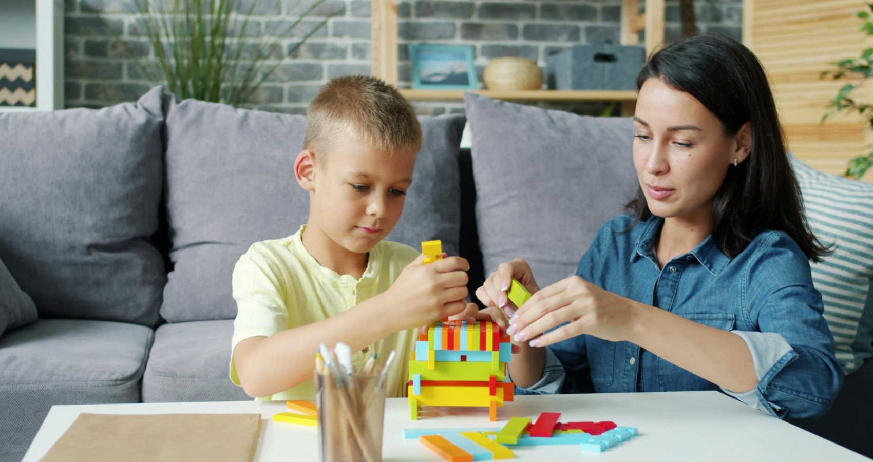 Educational psychologist working with a child