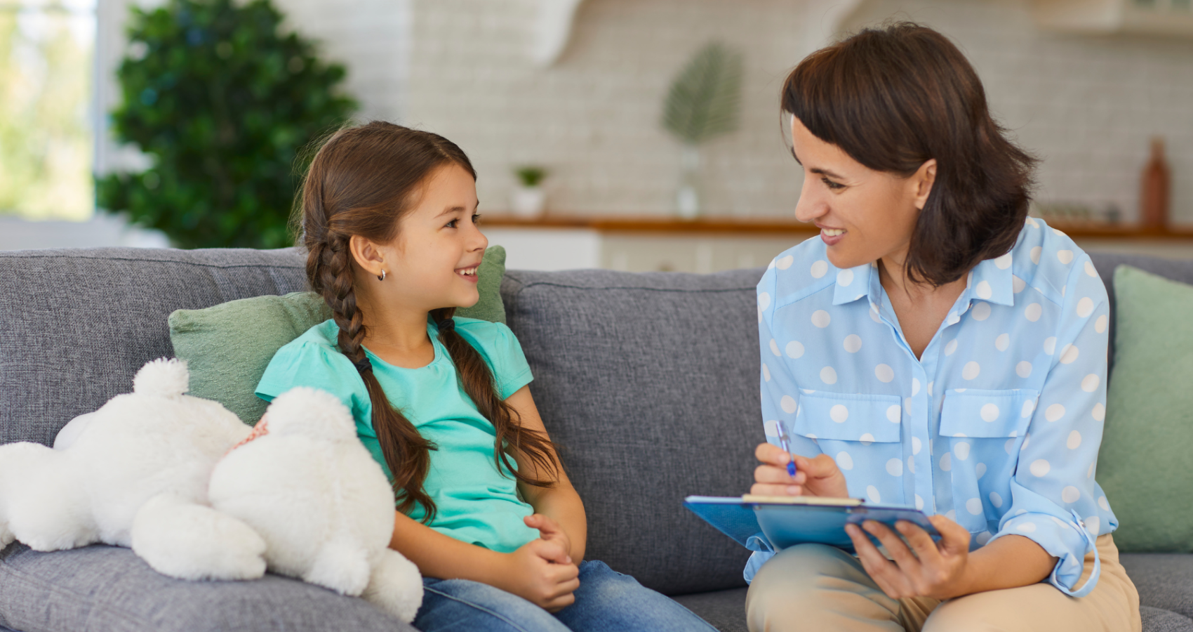 Educational psychologist working with a child