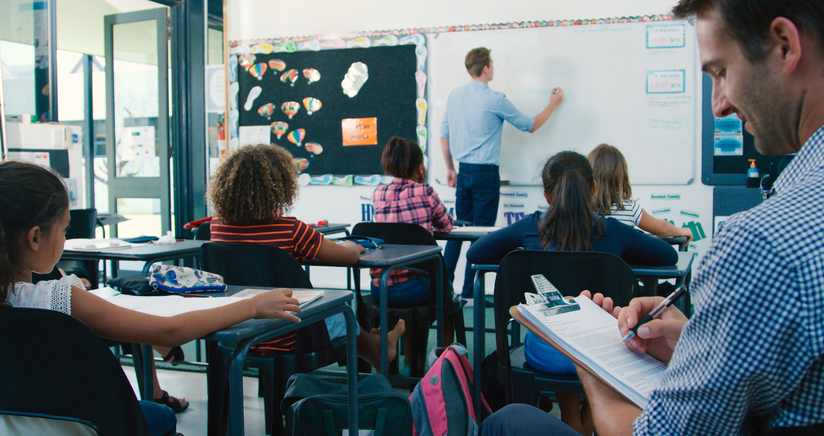 Educational psychologist working with a child