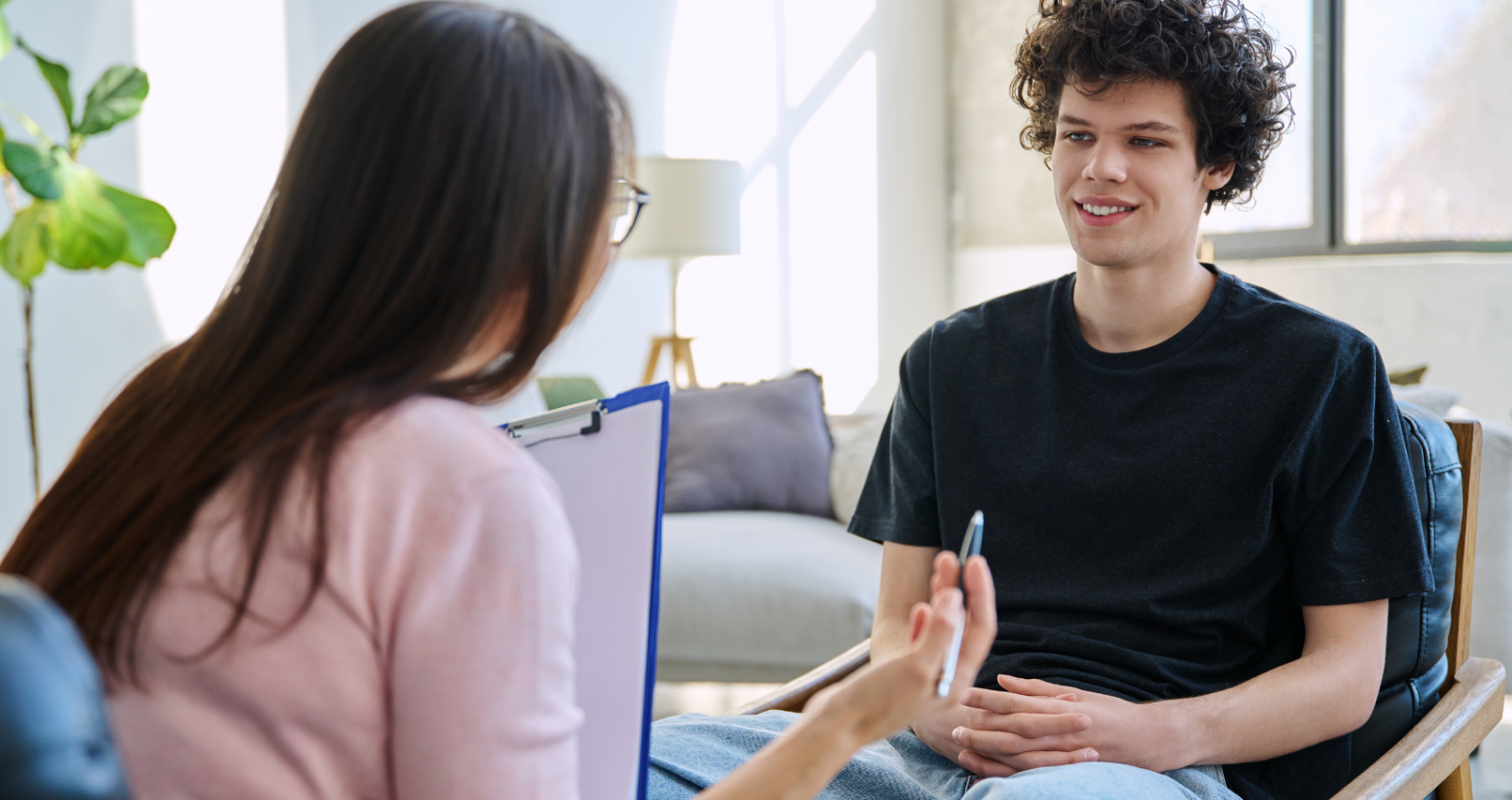Educational psychologist working with a child