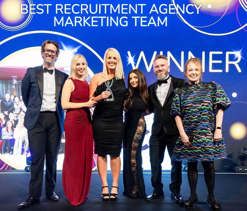 Spencer Clarke Group on stage at the 2025 Recruiter Awards