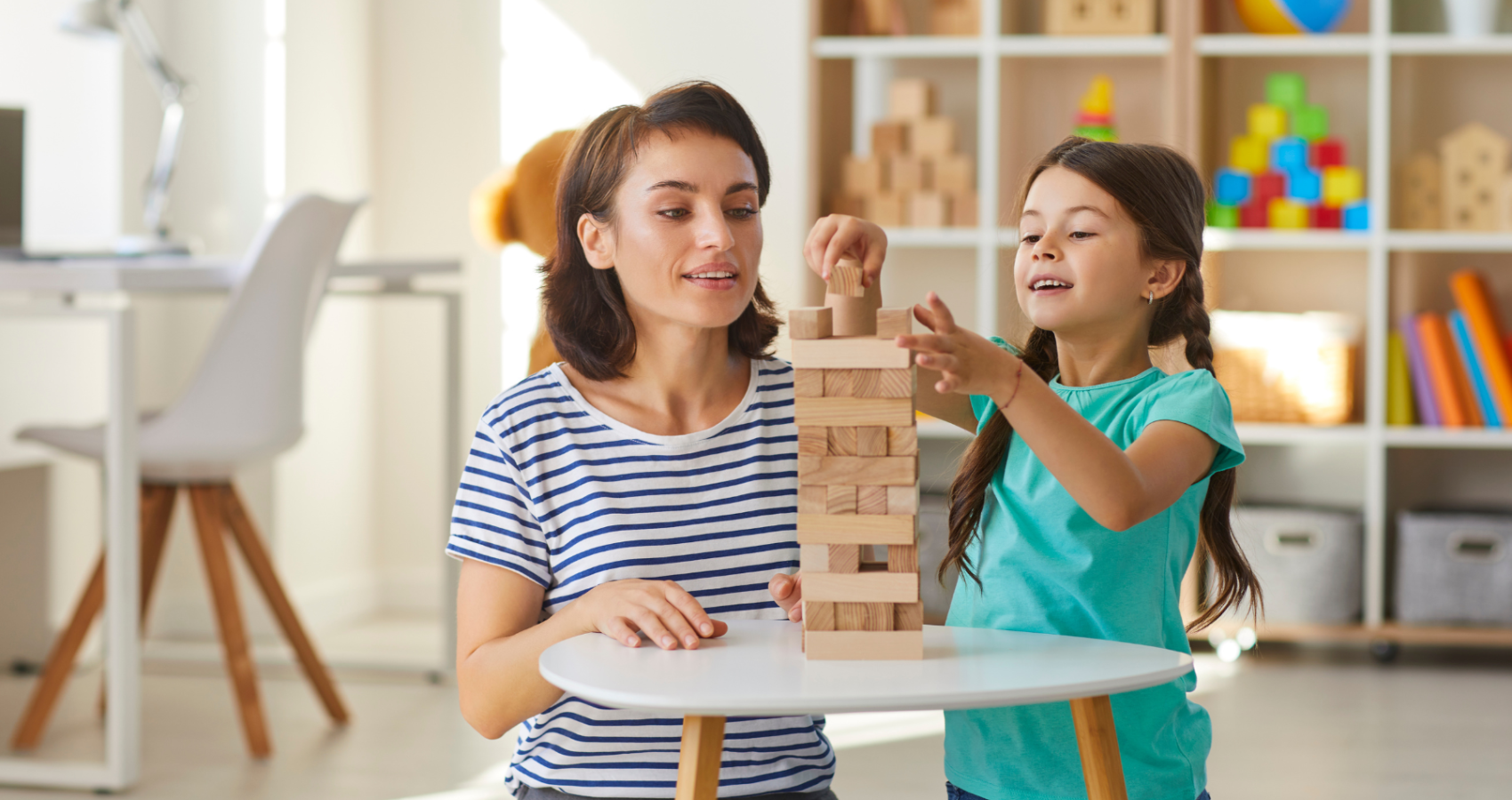 Educational psychologist working with a child