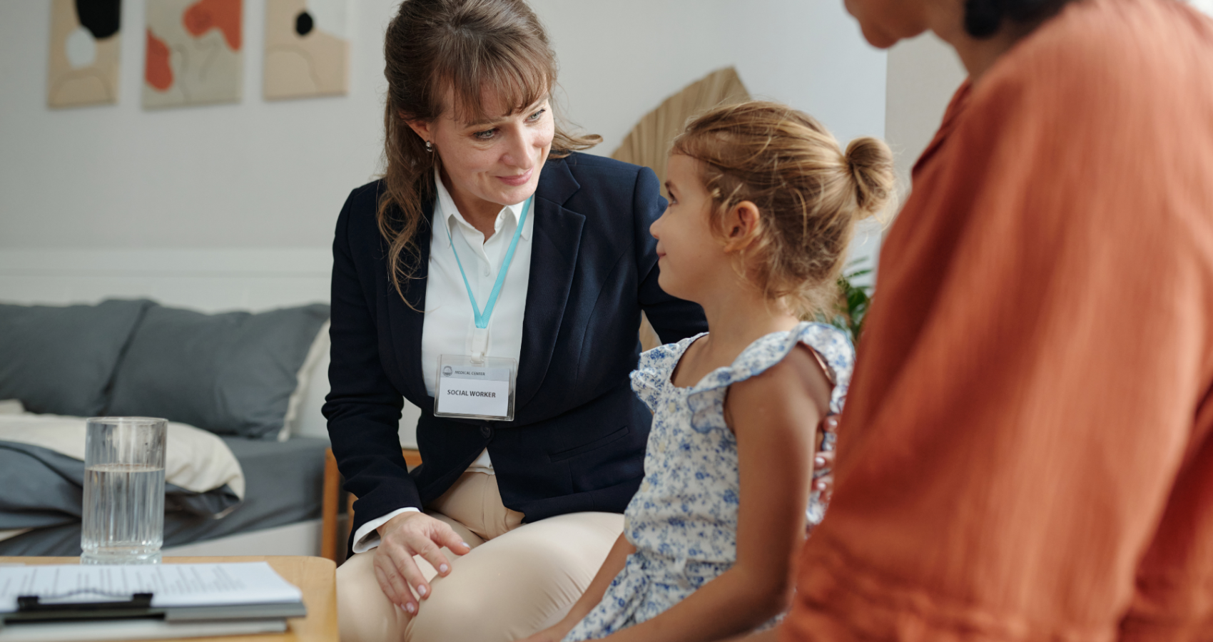 Educational psychologist working with a child