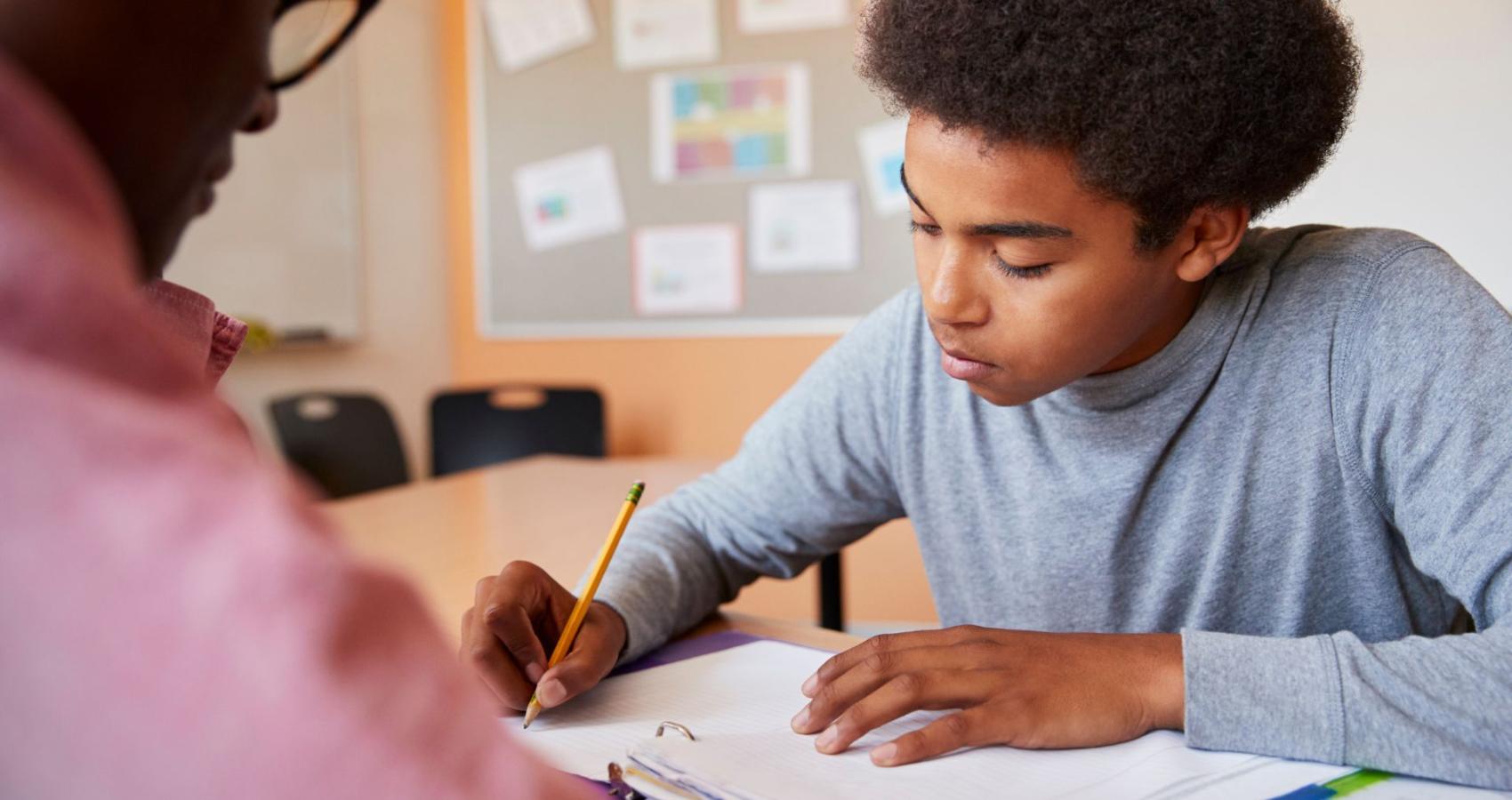 Educational psychologist working with a child